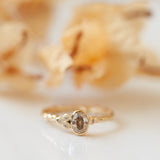 Branch oval cluster ring