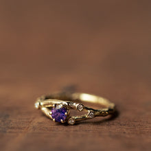 Load image into Gallery viewer, Purple Sapphire branches ring
