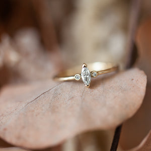 Marquise solitaire engagement ring