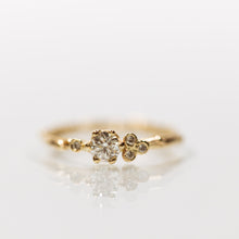 Load image into Gallery viewer, Asymmetric branch cluster ring with white diamonds
