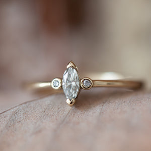 Marquise solitaire engagement ring