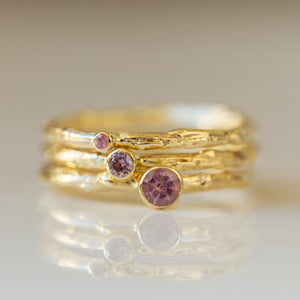 Colorful Sapphire branch rings