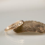 Gentle raw concave ring
