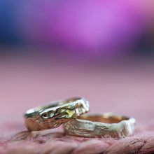 Load image into Gallery viewer, Raw liquid wedding rings
