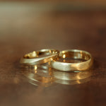 Twisted & Smooth raw wedding rings