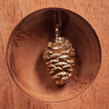Load image into Gallery viewer, organic 14k pinecone fruit necklace
