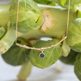 Sapphire on a branch necklace