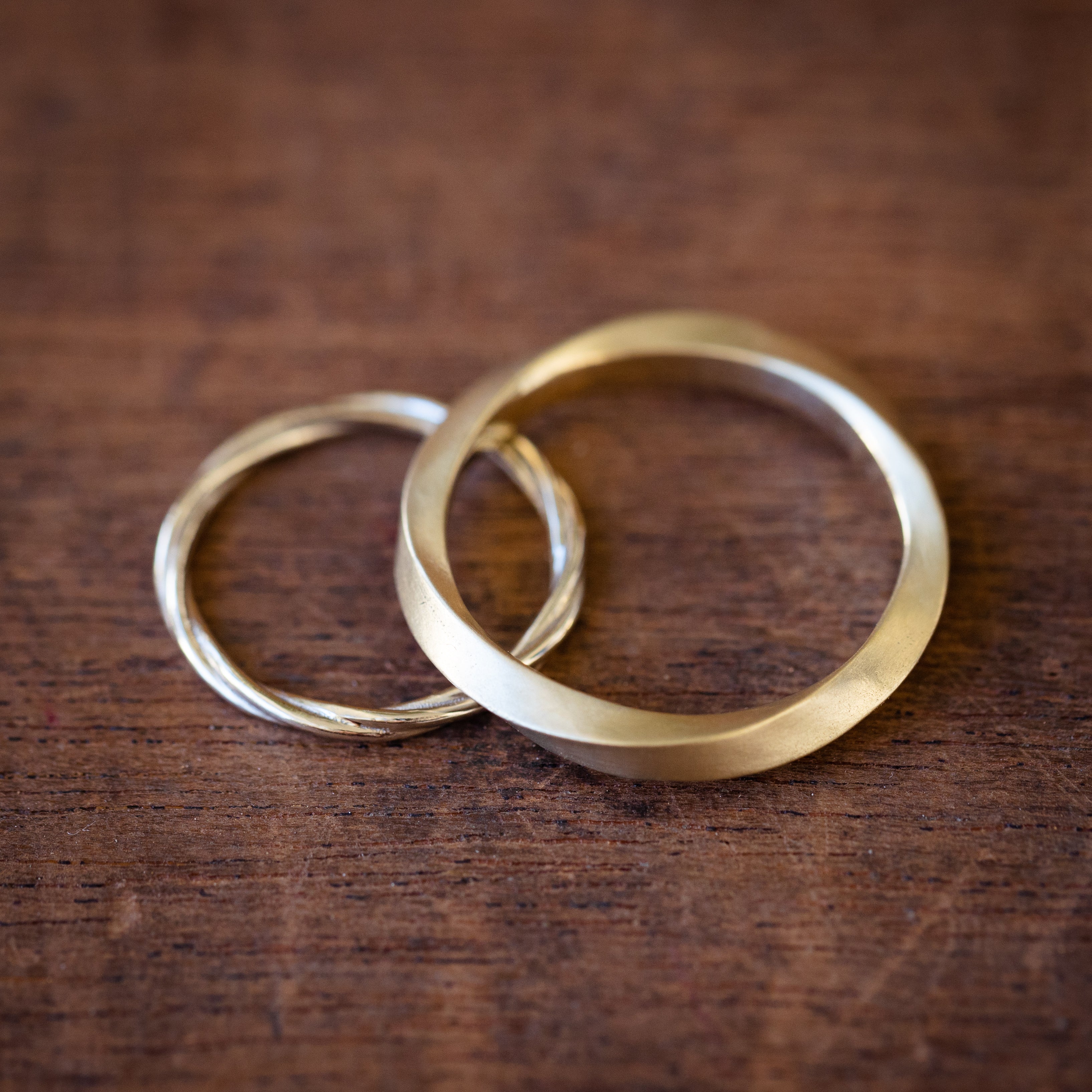 Vortex Set Rope Vortex and Twisted Ropes Wedding Ring Set | Kwintner