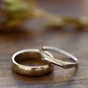 Chubby & Geomatric gold wedding rings