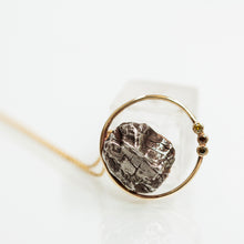 Load image into Gallery viewer, Meteorite in a round pendant
