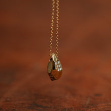 Load image into Gallery viewer, Faceted Crystal &amp; diamonds pendant
