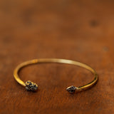 Gold bracelate with meteorites and champagne diamond