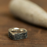 Kernel cone silver ring