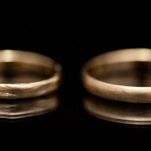 Slightly raw & Clean gold rings