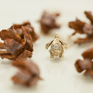 14k gold Toya fruit with a diamond necklace