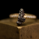 Meteorite ring & diamonds