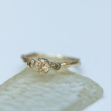 Load image into Gallery viewer, Champagne tri stone branch ring
