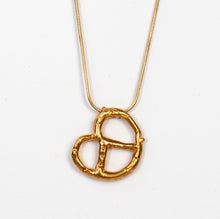 Load image into Gallery viewer, Bagel necklace gold plated
