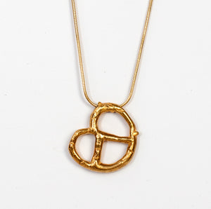 Bagel necklace gold plated