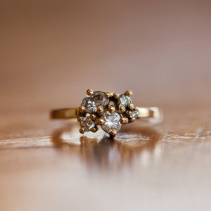 Congac cluster diamond ring