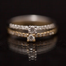 Load image into Gallery viewer, Eternity solitaire gold ring

