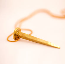 Load image into Gallery viewer, Gold plated Nail necklace
