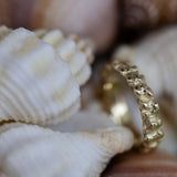 Solid Gold Coral Ring