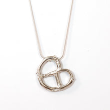 Load image into Gallery viewer, Silver bagel necklace
